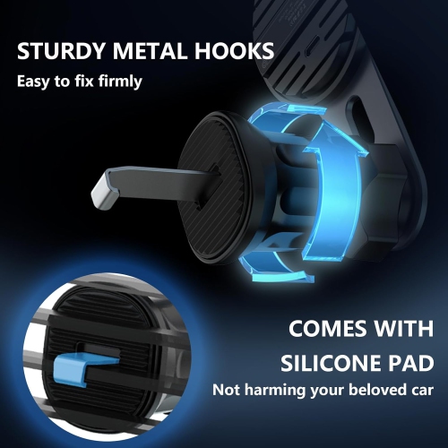 15W Car Mount Charger,Magnetic Phone Holder for Car,Universal Car Wireless Charger Installed in Vent,Compatible with iPhone 15 14 13 12 Pro Max Plus