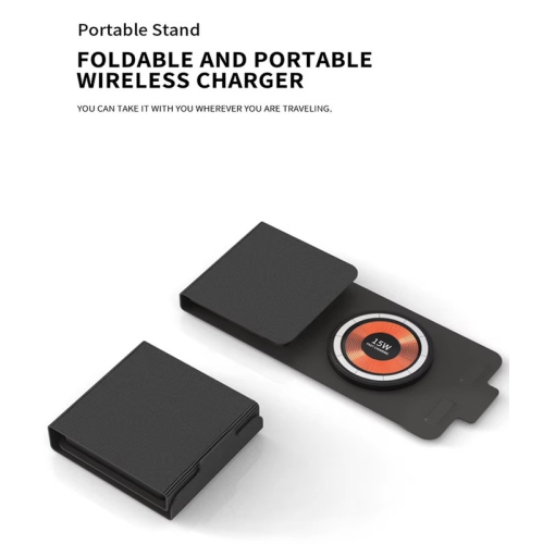 3 in 1 Magnetic Fold Wireless Charger Stand 15W Fast Wireless Charging Station for Samsung Xiaomi Huawei for Apple Watch 7 6 5 4