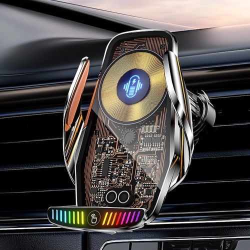 YOULIGHTS  Car Mobile Phone Holder, Car Wireless Charging Magnetic Mobile Phone Charger (Silver)