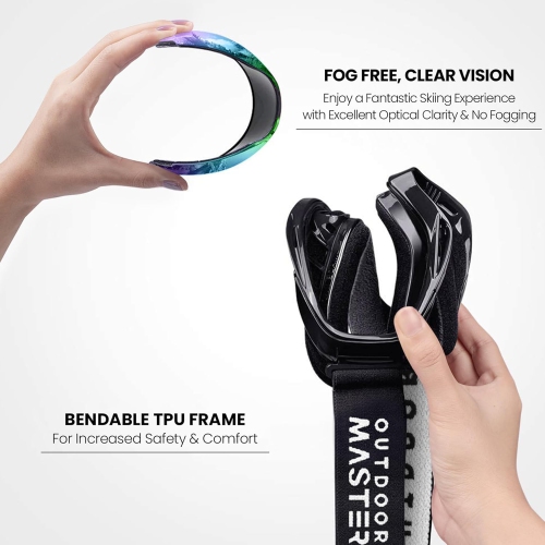 OTG Ski Goggles - Over Glasses Snowboard/Ski Goggles for Women, Men & Youth Anti Fog Snowboard Goggles- 100% UV Protection