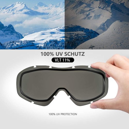 OTG Ski Goggles - Over Glasses Snowboard/Ski Goggles for Women, Men & Youth Anti Fog Snowboard Goggles- 100% UV Protection