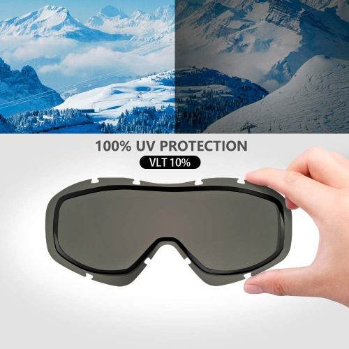 OTG Ski Goggles - Over Glasses Snowboard/Ski Goggles for Women, Men & Youth Anti Fog Snowboard Goggles- 100% UV Protection