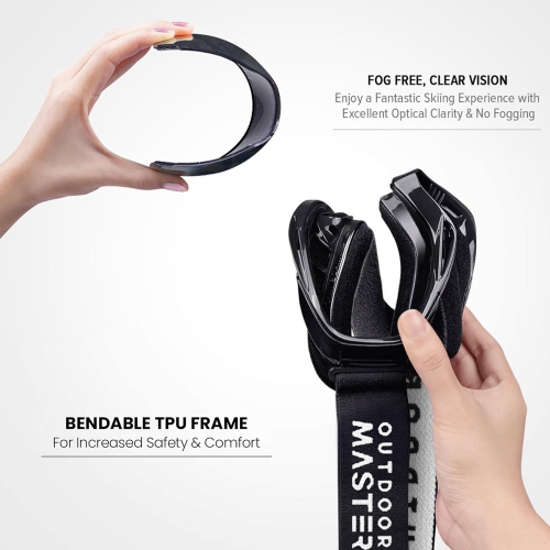 OTG Ski Goggles - Over Glasses Snowboard/Ski Goggles for Women, Men & Youth Anti Fog Snowboard Goggles- 100% UV Protection