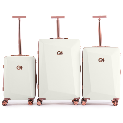 Ensemble de 3 valises rigides et légères en polycarbonate et en ABS, roulettes doubles pivotantes, cadenas approuvé par la TSA –