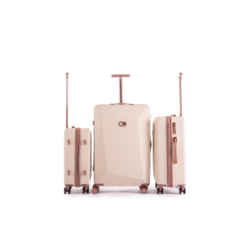 Ensemble de 3 valises rigides et légères en polycarbonate et en ABS, roulettes doubles pivotantes, cadenas approuvé par la TSA –