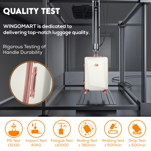 Ensemble de 3 valises rigides et légères en polycarbonate et en ABS, roulettes doubles pivotantes, cadenas approuvé par la TSA –