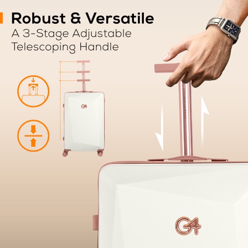 Ensemble de 3 valises rigides et légères en polycarbonate et en ABS, roulettes doubles pivotantes, cadenas approuvé par la TSA –