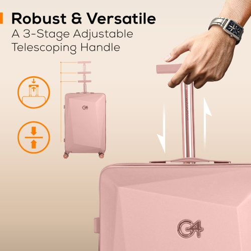 Ensemble de 3 valises rigides et légères en polycarbonate et ABS, roulettes doubles pivotantes, cadenas TSA – 20 po/24 po/28 po –