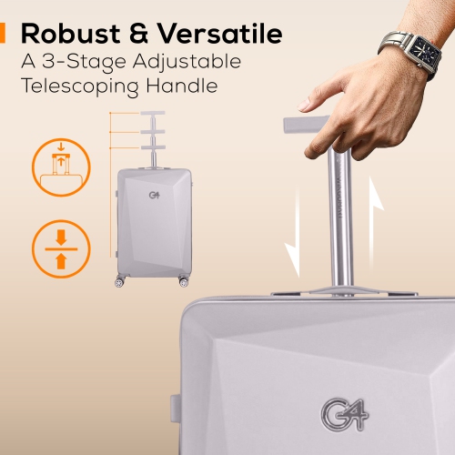 Ensemble de 3 valises rigides et légères en polycarbonate et ABS, roulettes doubles pivotantes, cadenas TSA – 20 po/24 po/28 po –