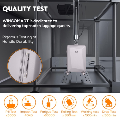 Ensemble de 3 valises rigides et légères en polycarbonate et ABS, roulettes doubles pivotantes, cadenas TSA – 20 po/24 po/28 po –