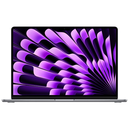 Refurbished - Apple MacBook Air 15.3" w/ Touch ID (Fall 2024) - Space Grey (Apple M3 / 16GB RAM / 256GB SSD) - French