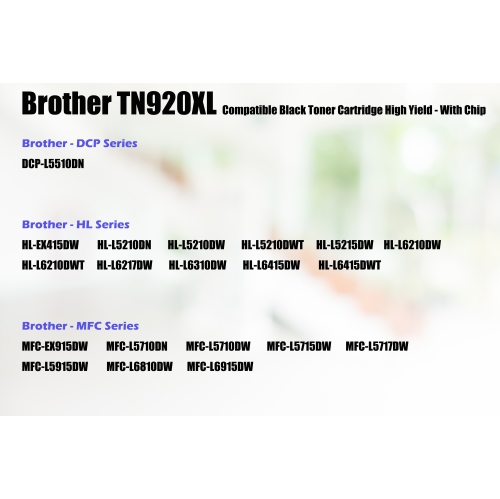 Ultra Toner® Compatible Brother TN920XL Toner Cartridge TN 920 TN-920XL TN920 HL-L6210DW HL-L6210DWT HL-L6310DW HL-L5210DW HL-L5210DWT HL-L5210DN