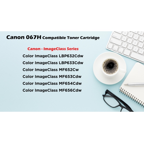 [Nouvelle puce] Cartouche d'encre en poudre Ultra Toner MD Compatible Canon 067 Canon 067H Canon 067 Noir haut rendement -ImageClass LBP632Cdw