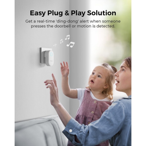 Carillon de Reolink – Carillon numérique seulement compatible avec la sonnette vidéo de Reolink