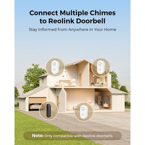 Carillon de Reolink – Carillon numérique seulement compatible avec la sonnette vidéo de Reolink