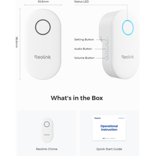 Carillon de Reolink – Carillon numérique seulement compatible avec la sonnette vidéo de Reolink
