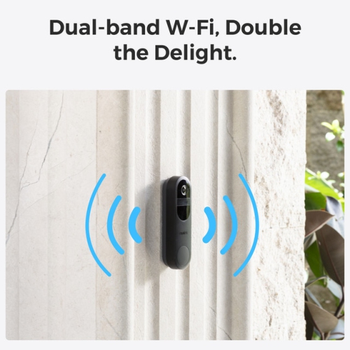 Reolink Wireless 2K Battery Video Doorbell Camera with Chime, 2.4/5 GHz WiFi, Person/Vehicle/Package Detection