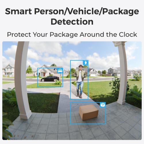 Reolink Wireless 2K Battery Video Doorbell Camera with Chime, 2.4/5 GHz WiFi, Person/Vehicle/Package Detection