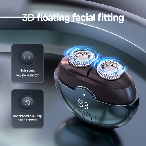 OKMI Portable Electric Razor Men, Waterproof Wet Dry Cordless Face Shaver, Rechargeable Grooming Beard Trimmer For Home Travel