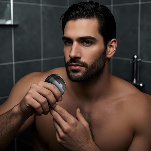 OKMI Portable Electric Razor Men, Waterproof Wet Dry Cordless Face Shaver, Rechargeable Grooming Beard Trimmer For Home Travel