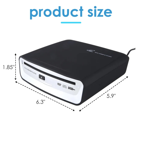 Lecteur de CD universel externe pour voiture, Lecteur de CD USB externe pour voiture Android Navigation - Noir