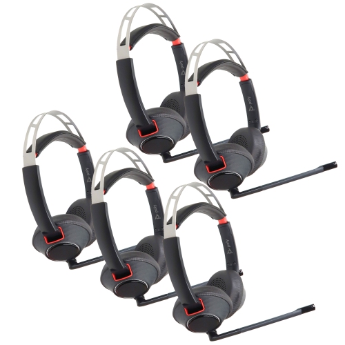 POLY  Blackwire 5220 Stereo Wired Headset With Boom Mic, USB-A, 3.5MM - 5 Units