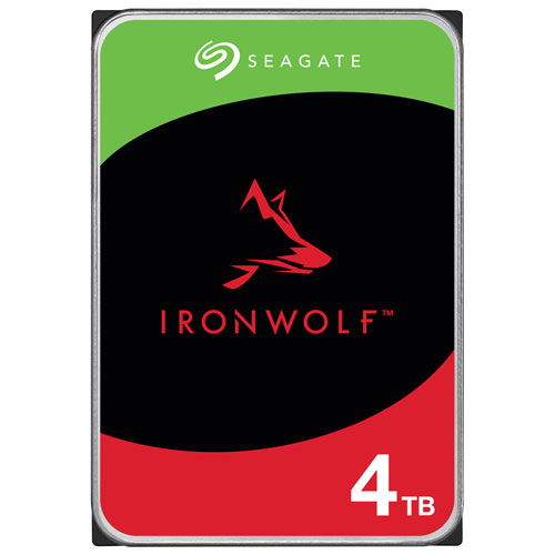 Disque dur interne d'ordinateur de bureau SATA 5400 tr/min 4 To 3,5 po IronWolf de Seagate