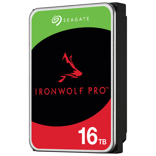 Disque dur interne d'ordinateur de bureau SATA 3,5 po IronWolf Pro 16 To 7200 tr/min de Seagate (ST16000NTZ01)