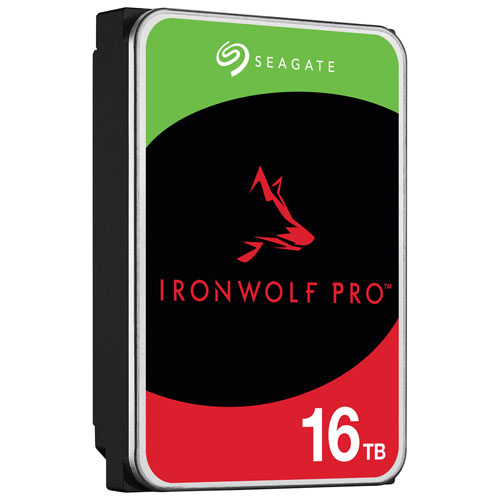 Disque dur interne d'ordinateur de bureau SATA 3,5 po IronWolf Pro 16 To 7200 tr/min de Seagate (ST16000NTZ01)