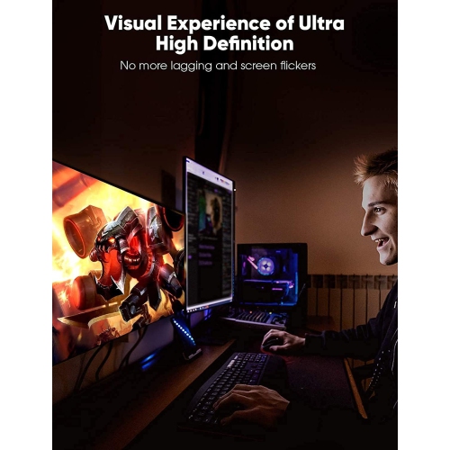 HDMI to VGA,Sturdy Braid HDMI to VGA Cable 3.3FT(1080P 60Hz) Unidirection HDMI Output to VGA Input Converter Cord Male to Male