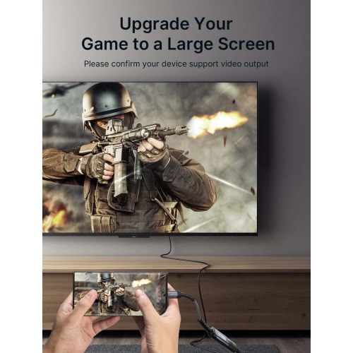 Adaptateur USB-C à HDMI Câble 60&nbsp;Hz 4K, Adaptateur USB-C à HDMI Convertisseur USB-C Thunderbolt 4 pour MacBook Pro/Air M1, iPad Pro/Air,