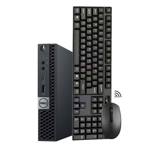 DELL  Refurbished (Good) - Optiplex 7060 Tiny/mini/micro Desktop PC - Windows 11 Pro (I5-8500T / 16GB Ddr4 Ram / 256GB SSD / Wireless Keyboard)