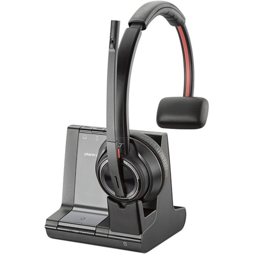 Refurbished - HP Poly Savi 8210-M On-Ear Noise Cancelling Truly Wireless Bluetooth Headset - Black (7S447AA#ABA)