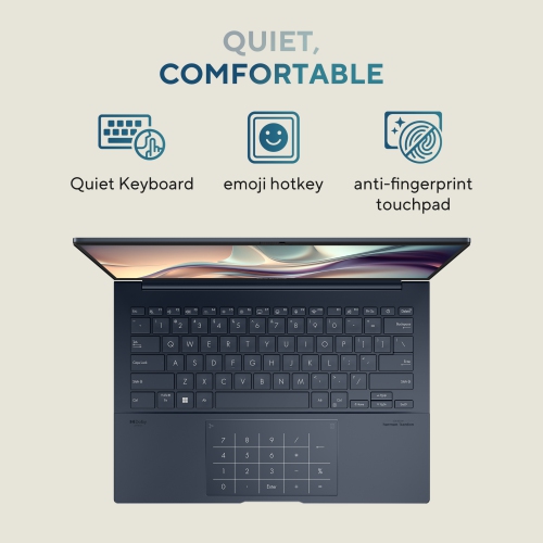 ASUS ZenBook 14 Lightweight Laptop (14” OLED Touchscreen Display / Intel Core Ultra 5 CPU / Long Battery Life / Intel Arc Graphic / 16GB RAM / 512GB