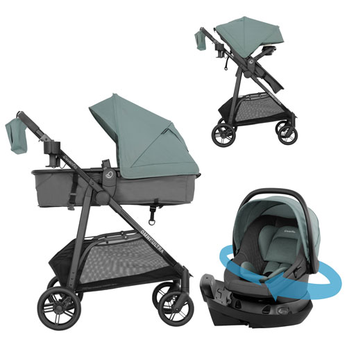 Evenflo Omni Ultra Stroller with Revolve180 LiteMax NXT Rotational Infant Car Seat - Pacific Green