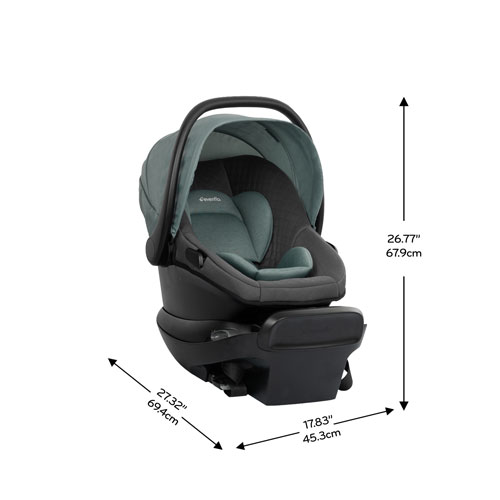 Evenflo Omni Ultra Stroller with Revolve180 LiteMax NXT Rotational Infant Car Seat - Pacific Green