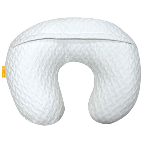 Coussin d'allaitement gaufré avec housse amovible de Simmons - Ivoire