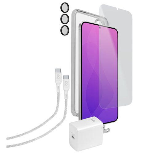 LOGiiX Smartphone Essentials Kit for Galaxy S25  - White