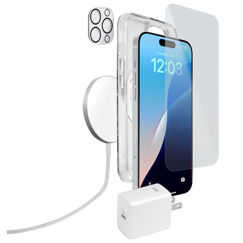 LOGiiX Smartphone Essentials Kit for iPhone 16 Pro Max - White