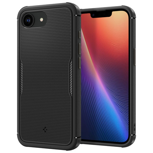 Image 1 de 8.. Étui rigide ajusté Core Armor MagFit de Spigen pour iPhone 16e - Noir mat