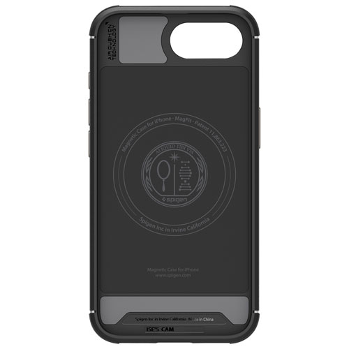 Étui rigide ajusté Core Armor MagFit de Spigen pour iPhone 16e - Noir mat