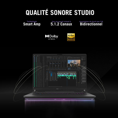 Portable de jeu ROG Strix SCAR de 18 po d'ASUS - Noir