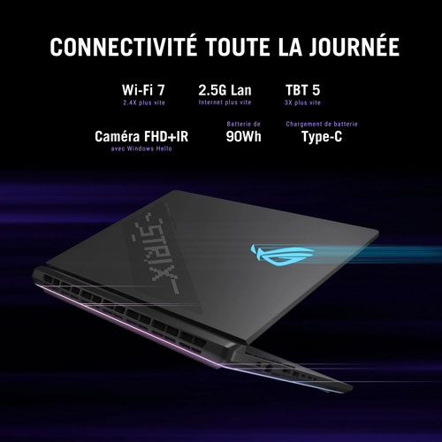 Portable de jeu ROG Strix SCAR de 18 po d'ASUS - Noir