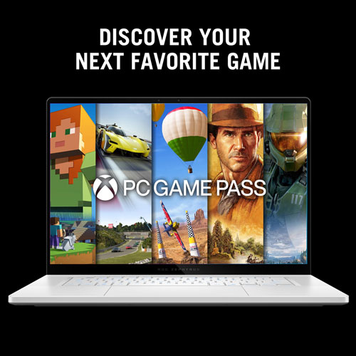 Portable de jeu ROG Zephyrus G16 16 po d'ASUS - Blanc platine (Core Ultra 9-285H d'Intel/RAM 64 Go/SSD 2 To/RTX 5090)