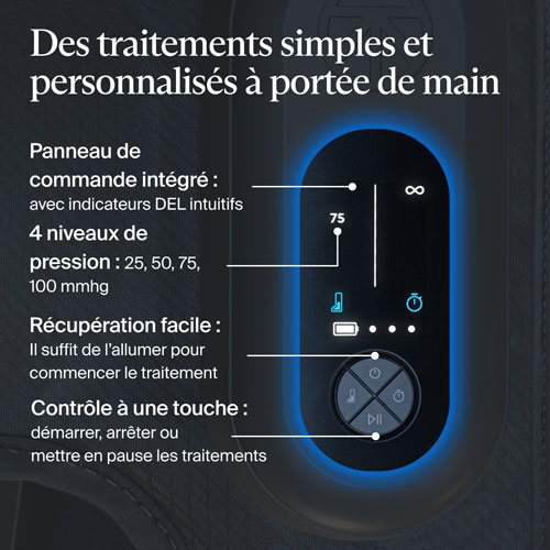 Bottes de compression JetBoots Prime de Therabody - Régulier - Noir