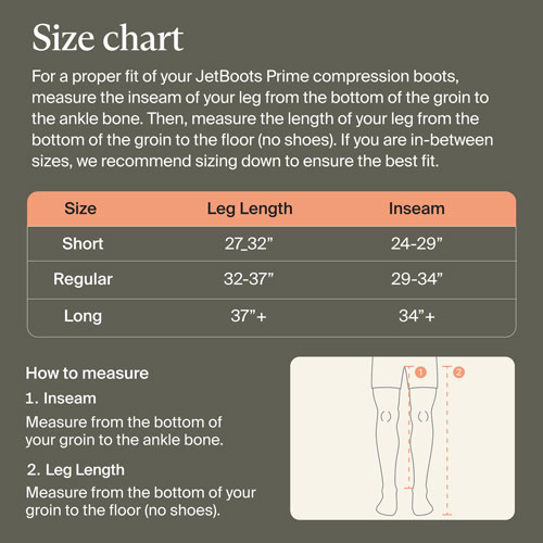 Bottes de compression JetBoots Prime de Therabody - Court - Noir