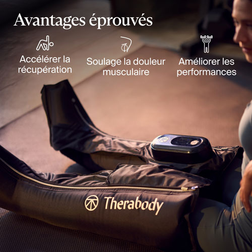 Bottes de compression JetBoots Prime de Therabody - Court - Noir