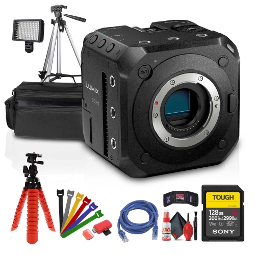 PANASONIC  Lumix Bgh1 4K Box Cinema Camera + 128GB Memory Card + Case + Led Light + More