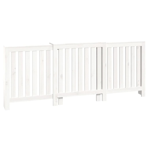 vidaXL Radiator Cover White 210x21x85 cm Solid Wood Pine