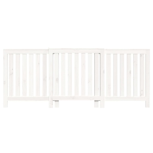 vidaXL Radiator Cover White 210x21x85 cm Solid Wood Pine